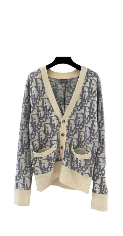 New style new color old flower cardigan