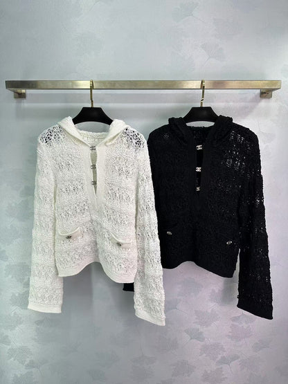 New hollow woven knitted long sleeves