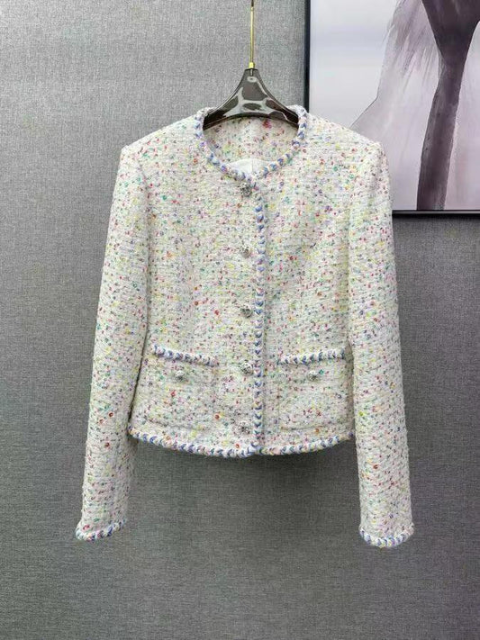 New heavy color sequin tweed jacket