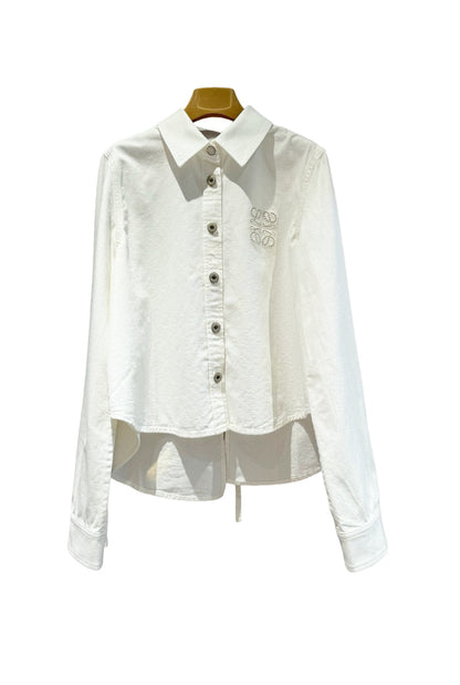 New style letter embroidered polo collar shirt