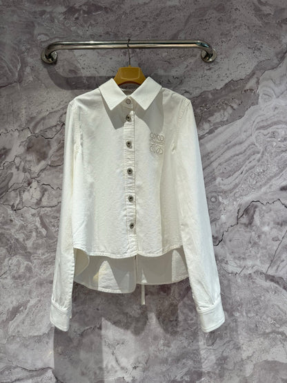 New style letter embroidered polo collar shirt