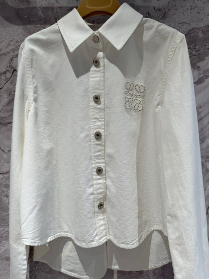 New style letter embroidered polo collar shirt