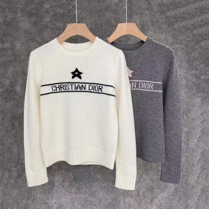 New letter knitted sweater long sleeves