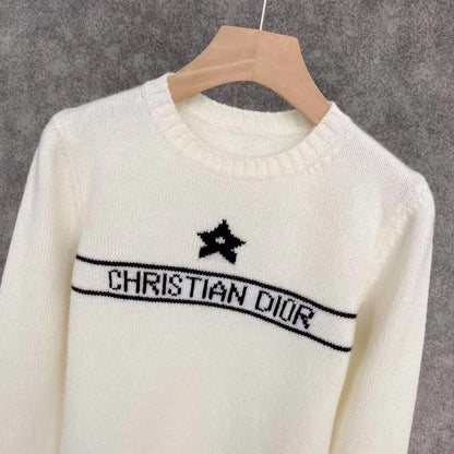 New letter knitted sweater long sleeves