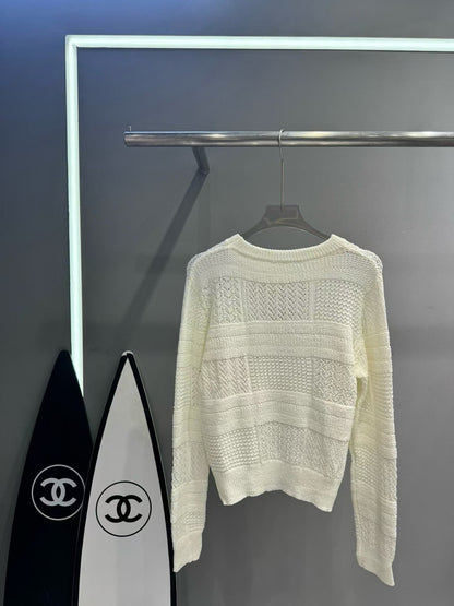 New Cut Out Logo Knit Sweater