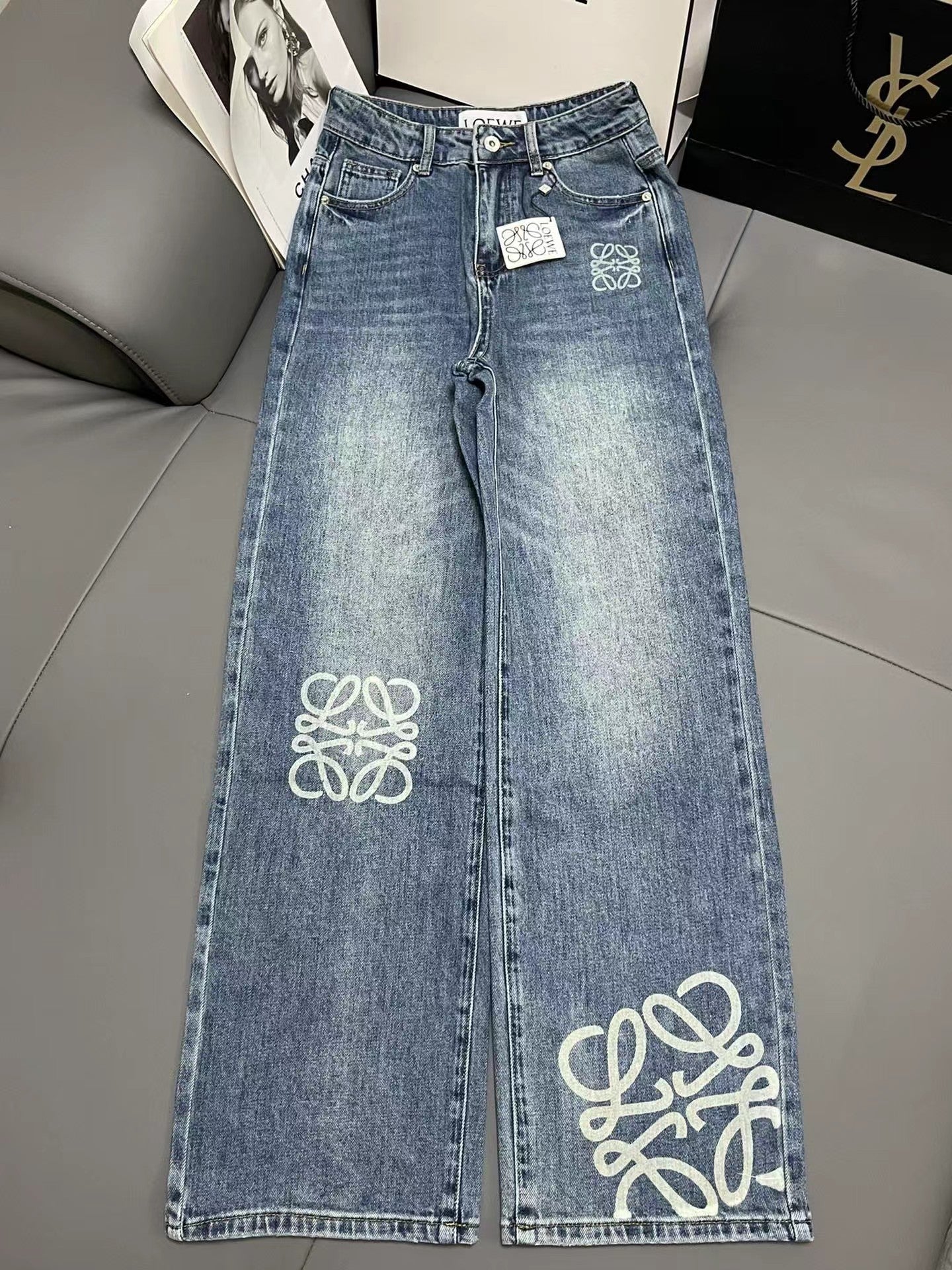 New Logo Print Jeans