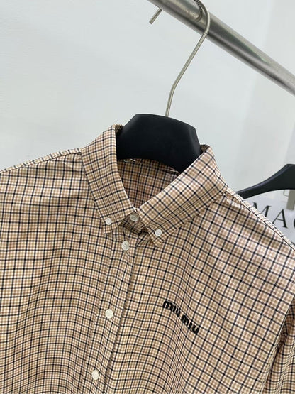 New Polo Collar Plaid Shirt