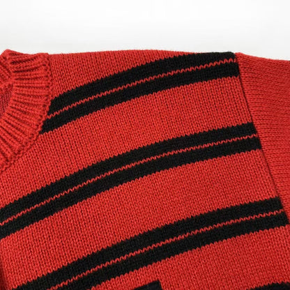 New Striped Knitted Cardigan Sweater