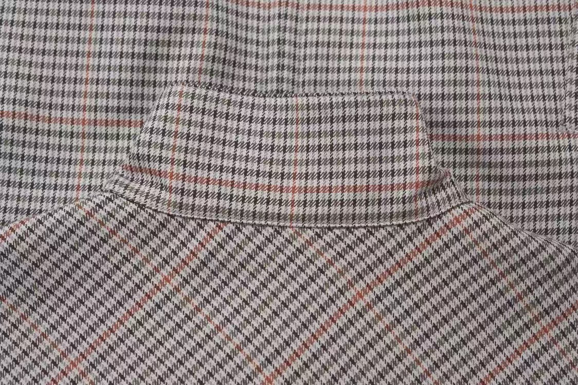 New Plaid Lettering Zipper Jacket