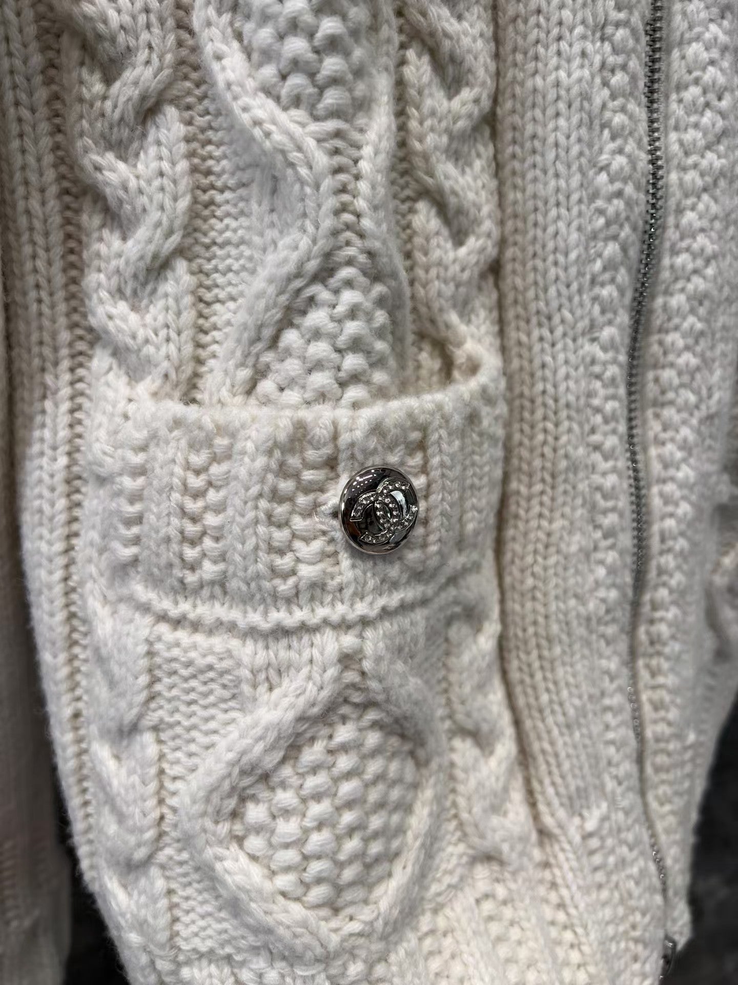 New Zipper Cashmere Sweater Jacket