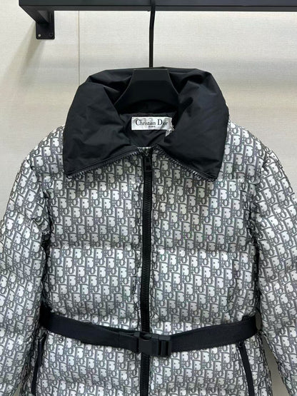 New style old flower print down jacket