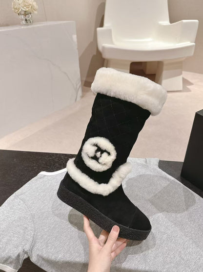 New Logo Plush Boots