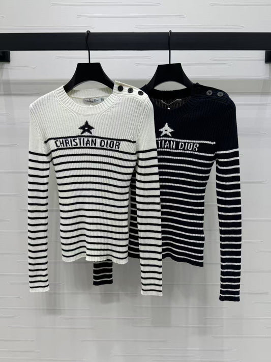 New Striped Wool Knit Long Sleeve