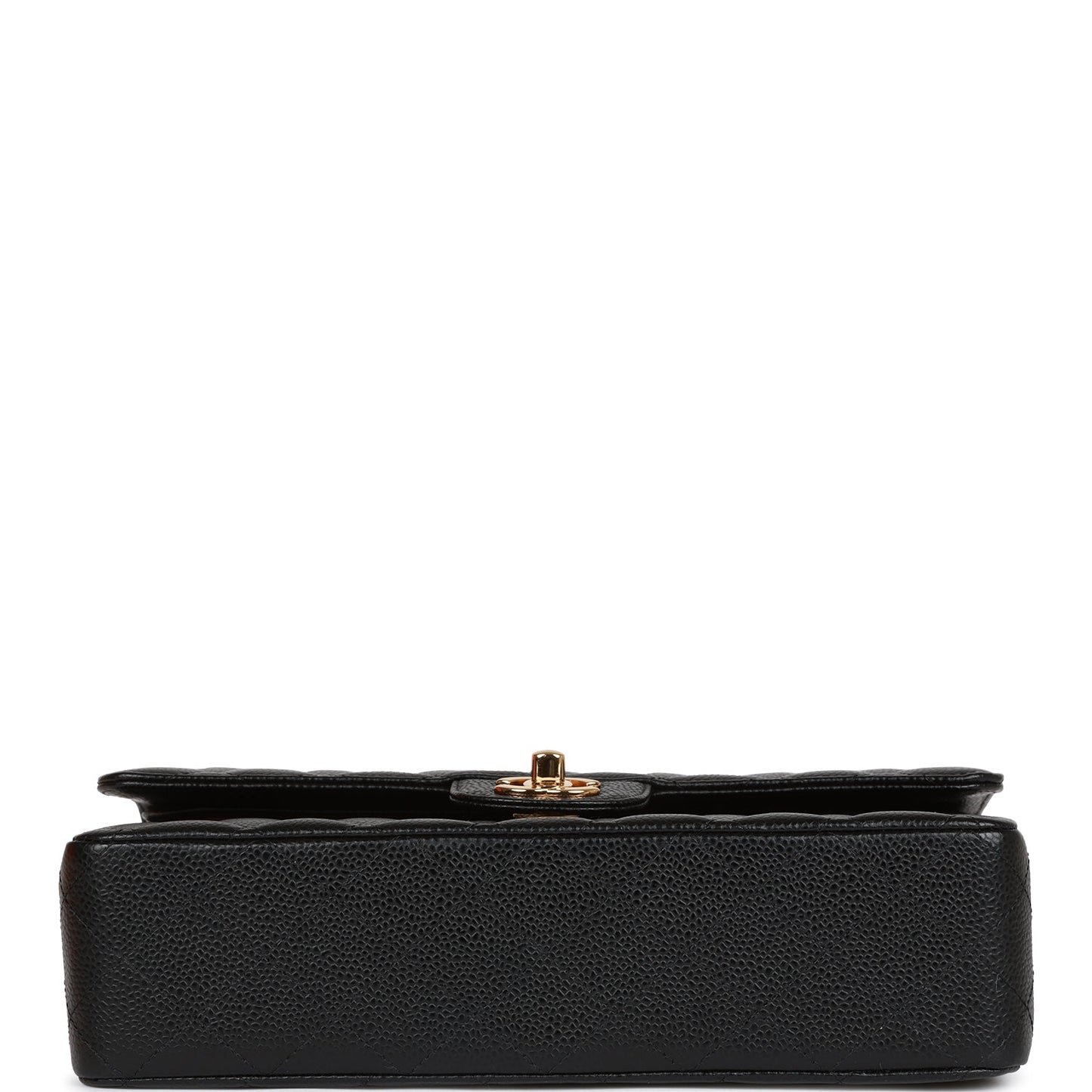 Medium Classic Double Flap Bag Black Caviar Gold Hardware（15.5×25.5×6.5cm）