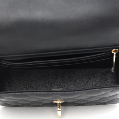 Mini Top Handle Flap in Black（20×13×6cm）