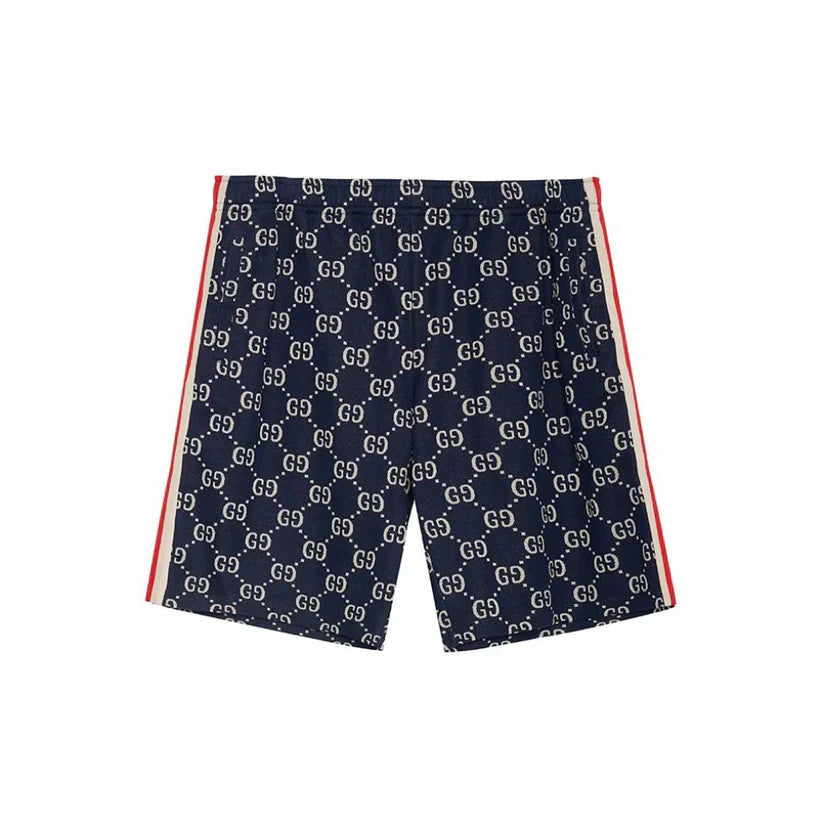 Gucc1 Brand logo print shorts