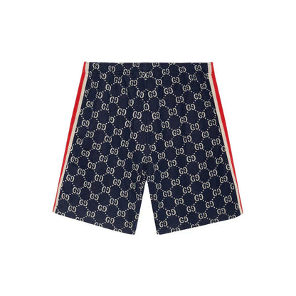 Gucc1 Brand logo print shorts