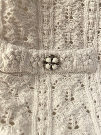 New white floral cardigan