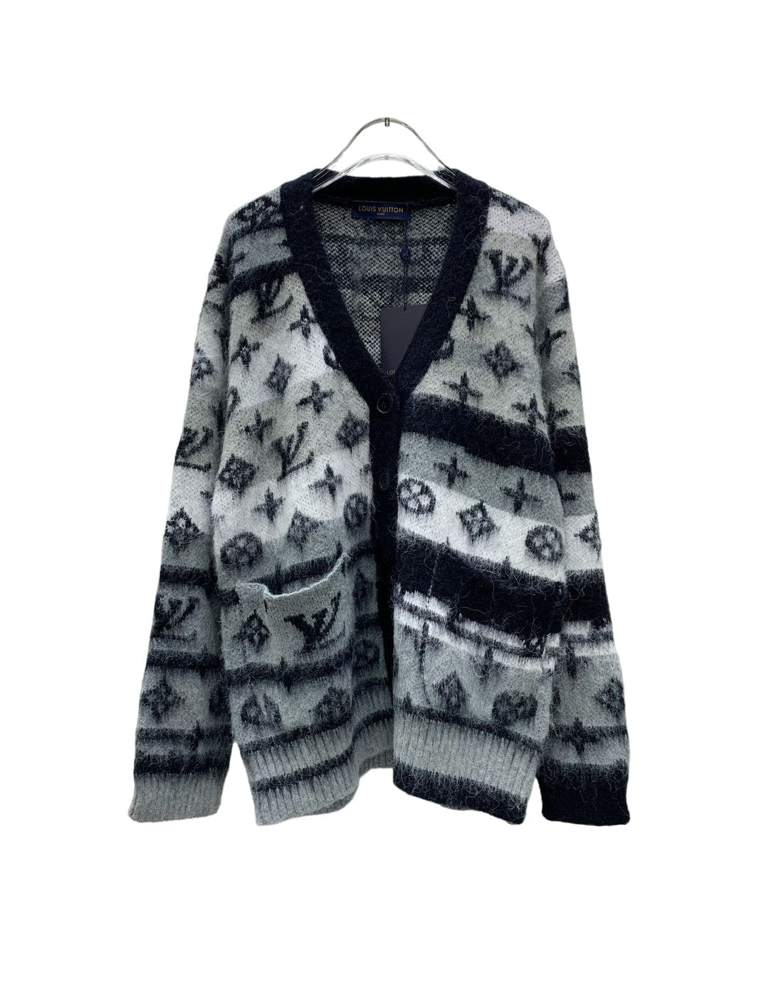 Logo printed luxury cardigan sweater