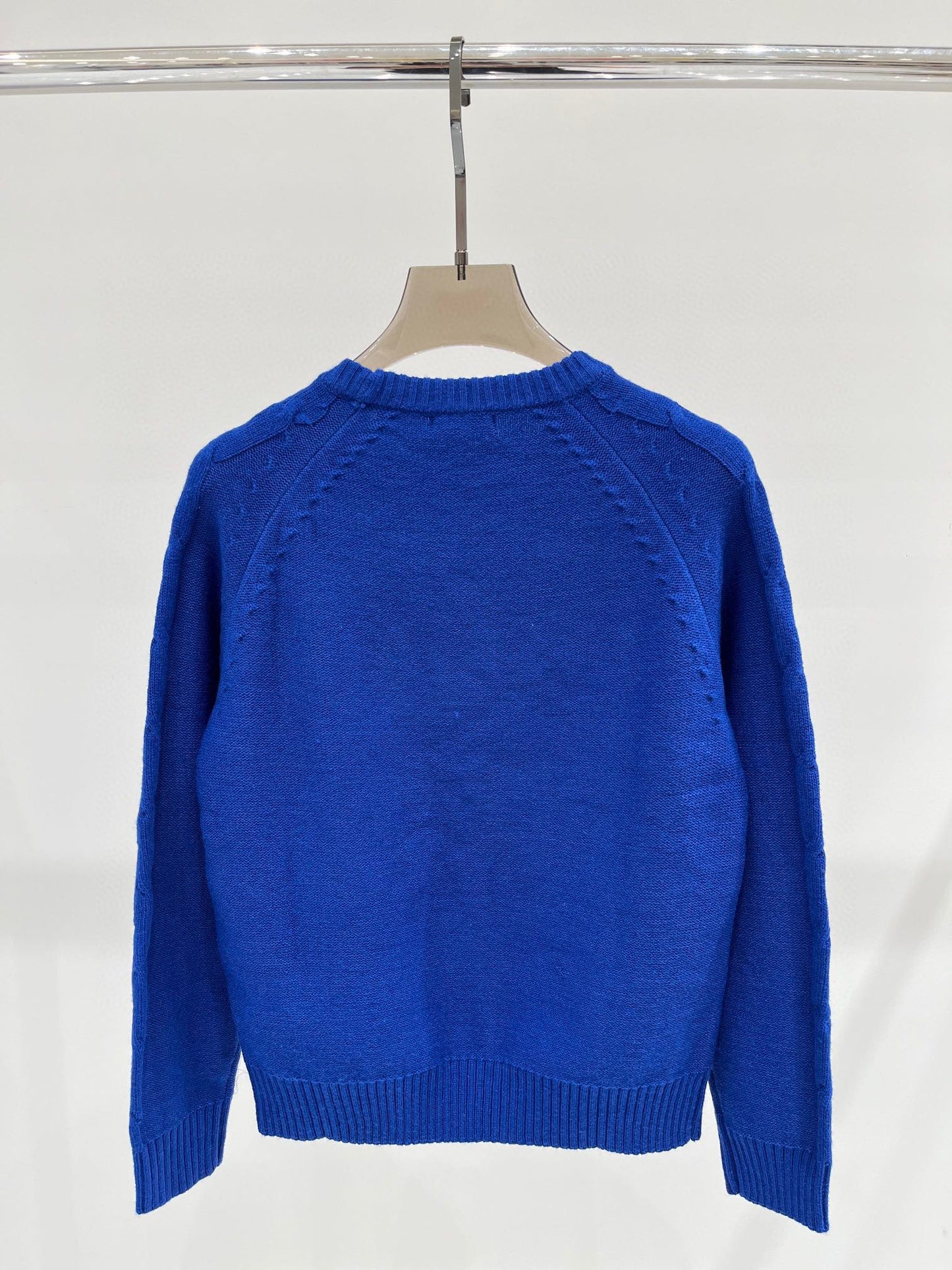 New solid color letter jacquard knitted long sleeve