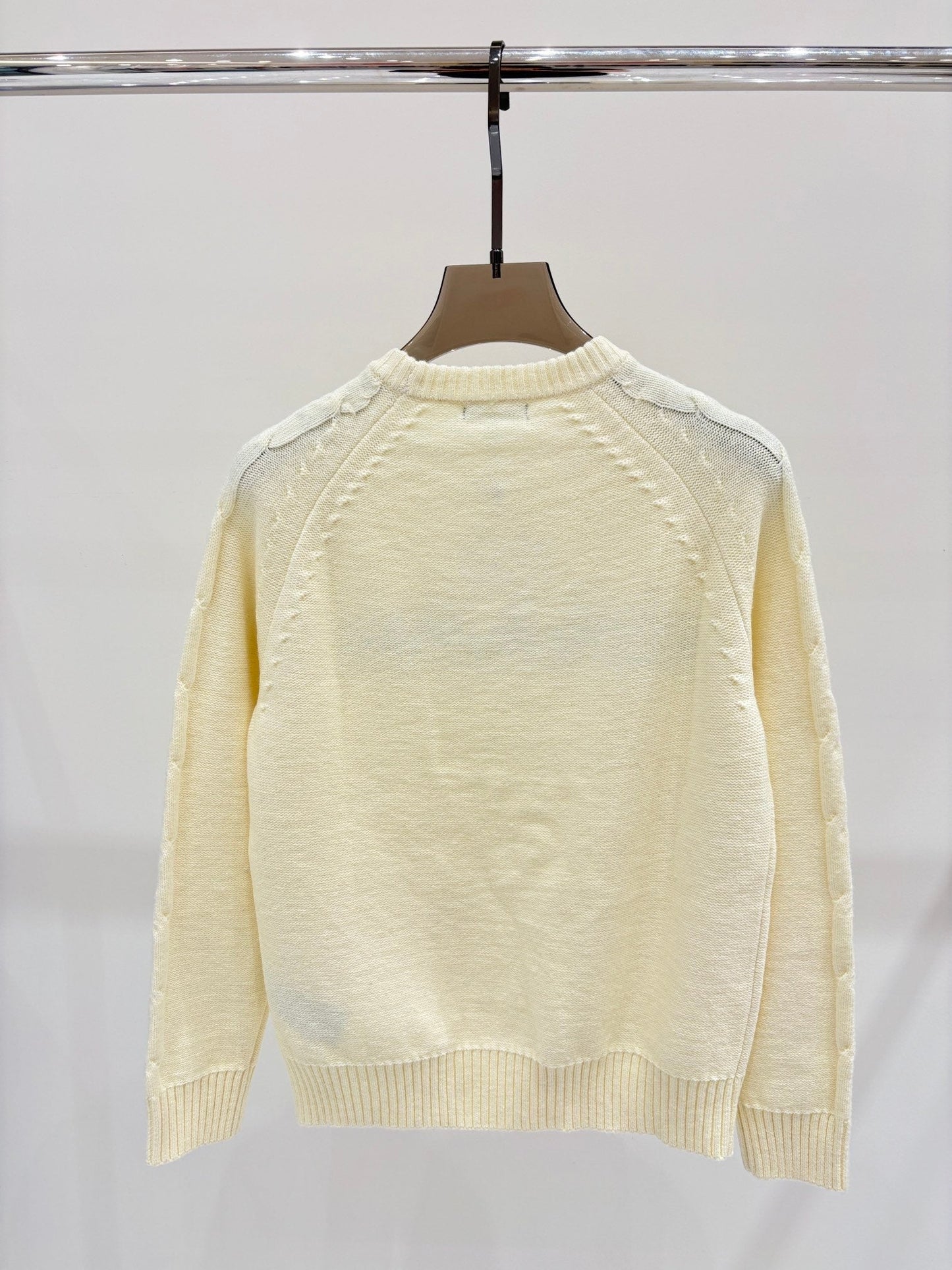 New solid color letter jacquard knitted long sleeve