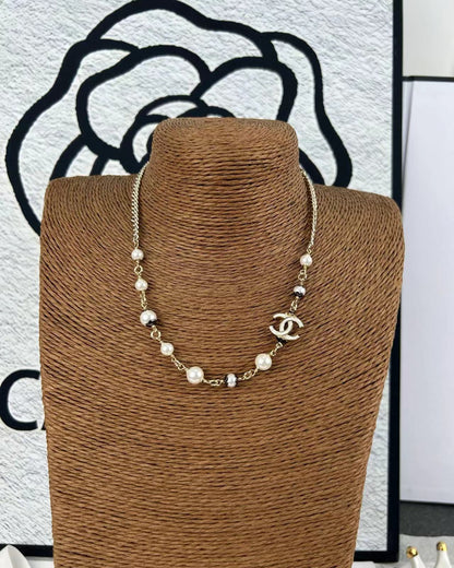 New Pearl Logo Necklace