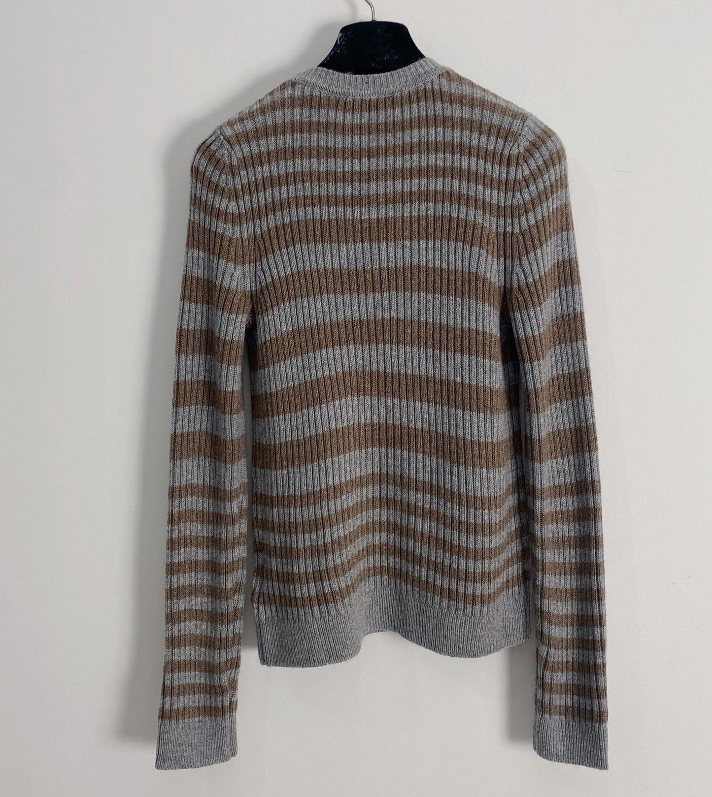 New contrast striped wool knit long sleeves