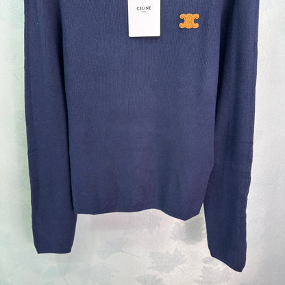 New crew neck logo cashmere sweater