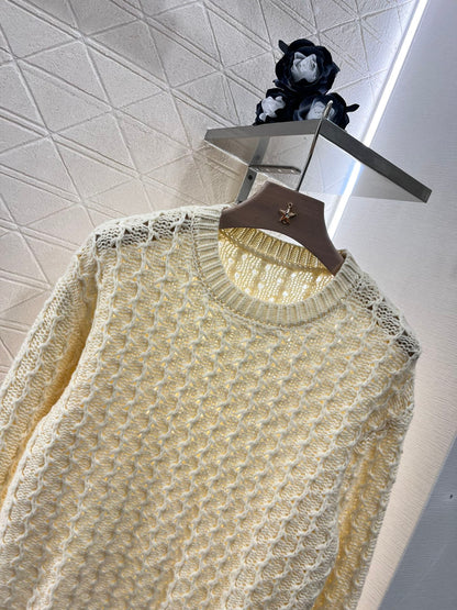 New 3D Crochet Pullover Sweater