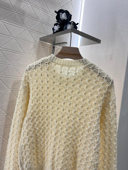 New 3D Crochet Pullover Sweater