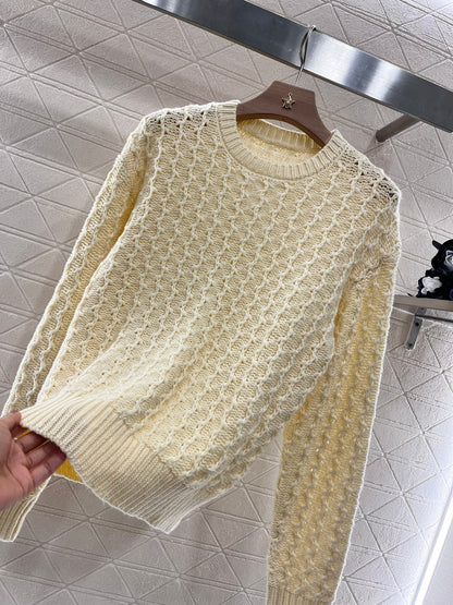 New 3D Crochet Pullover Sweater