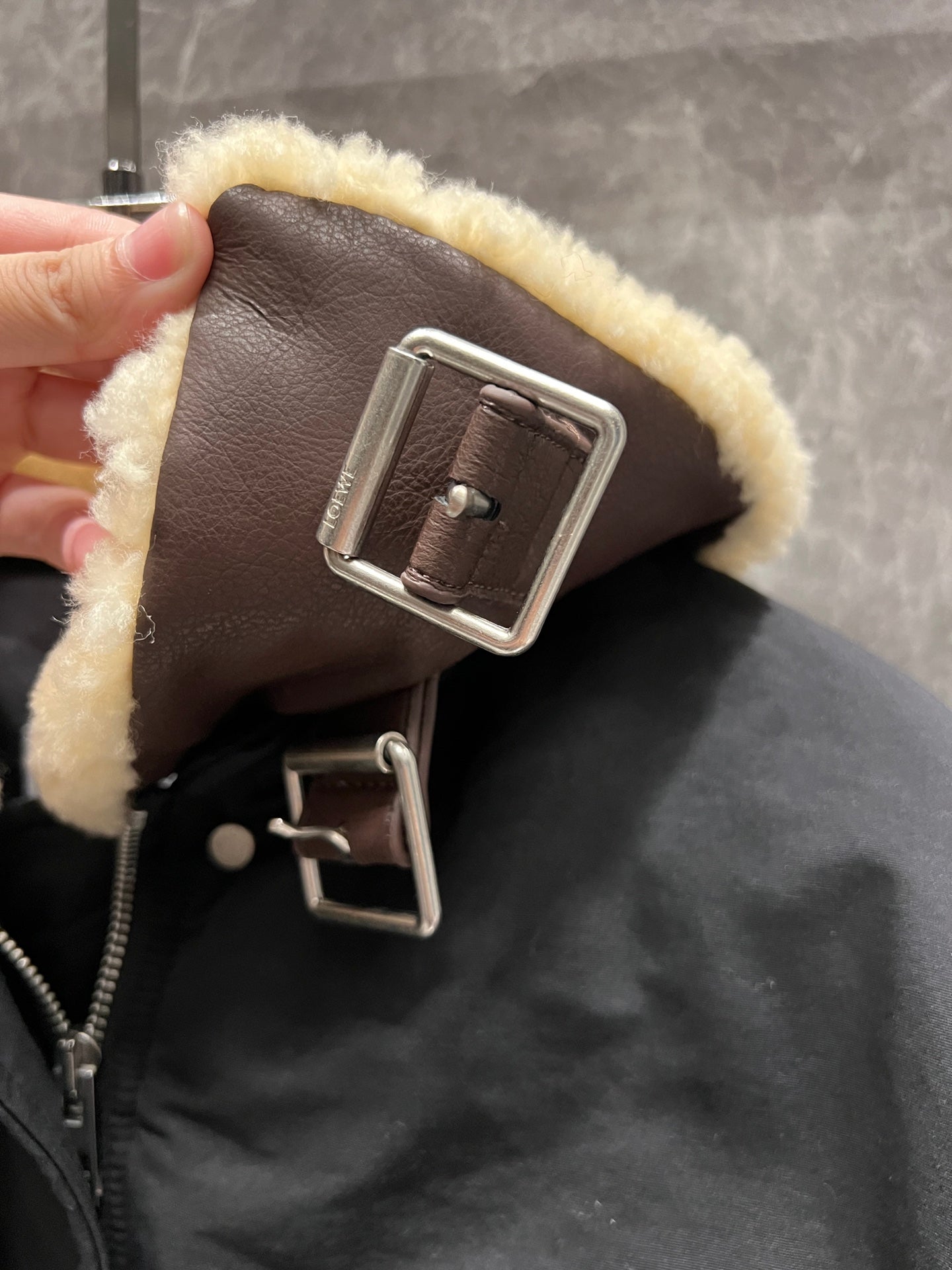 New Shearling Lapel Quilted Jacket