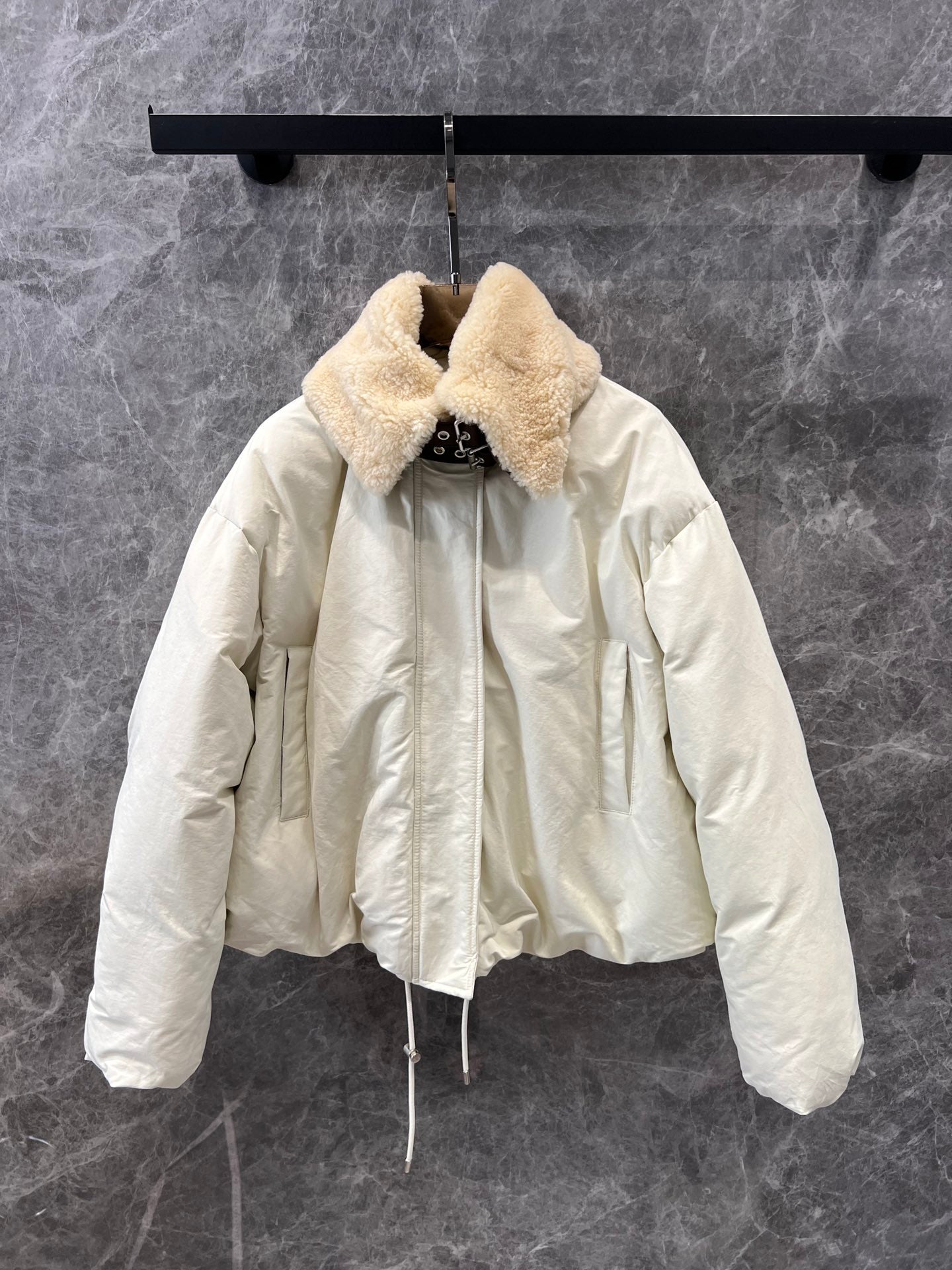 New Shearling Lapel Quilted Jacket